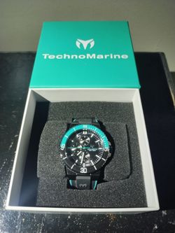 TechnoMarine Watch Teal & Black