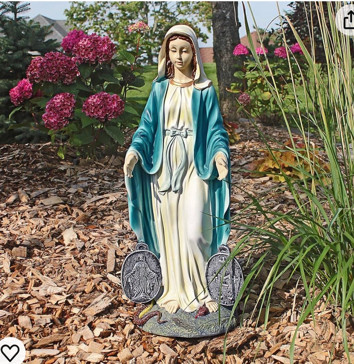 Blessed Virgin Mary Statue - Miraculous Medal 