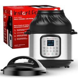 8qt Instant Pot Duo Crisp 11-in-1 Air Fryer and Electric Pressure Cooker Combo with Multicooker lids