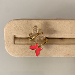 Butterfly Gold Plated Ring  