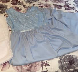 Dress And Sheer Scarf