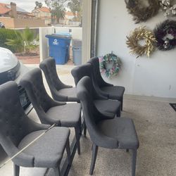 6 Grey Chairs 
