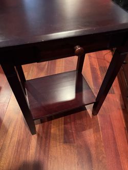 TWO Nightstands With Drawer And Shelf 