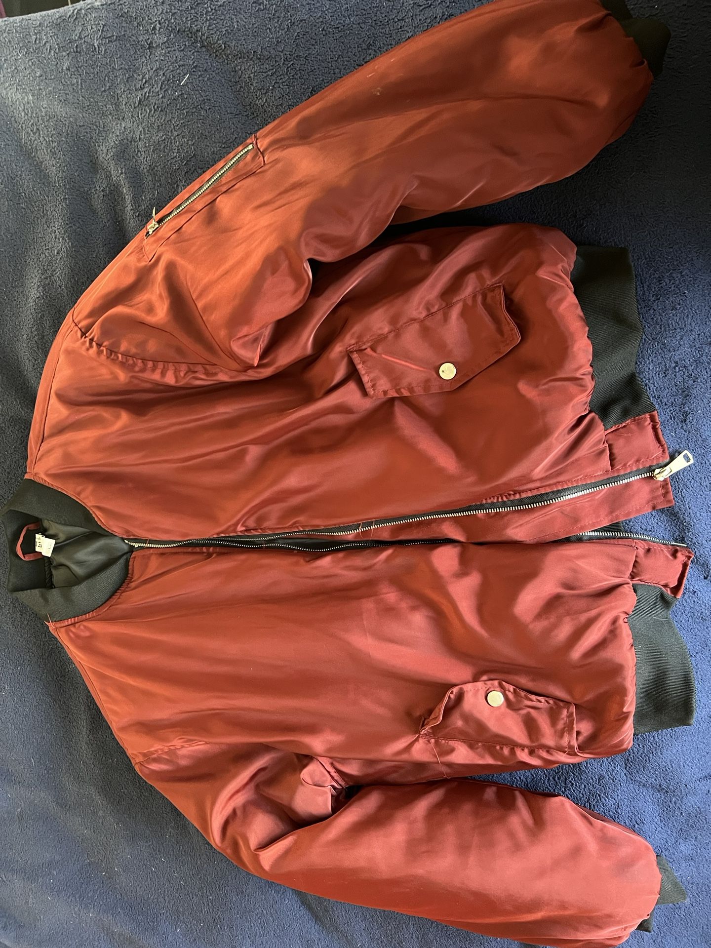 Maroon Bomber Jacket