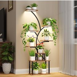 Stand for plants with lights