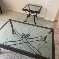Heavy Duty Glass Coffee And End Table
