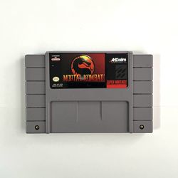 Mortal Kombat (Super Nintendo SNES, 1993) Tested Game Cartridge & Dust Cover