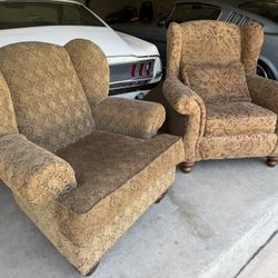 FREE Two chairs With ottomans