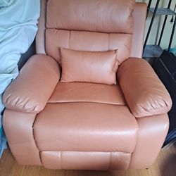 38'' W Classic Super Soft and Oversize Top Faux Leather Manual Rocking Recliner with Lumbar Support