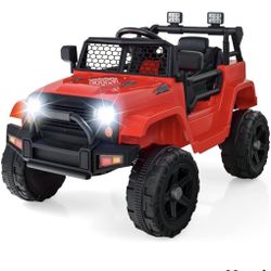 12V Electric Vehicle Jeep Car with Remote Control, Toddlers Battery Powered Toy with 2 Speeds [NEW]