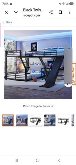 3 bunk bed with a slide