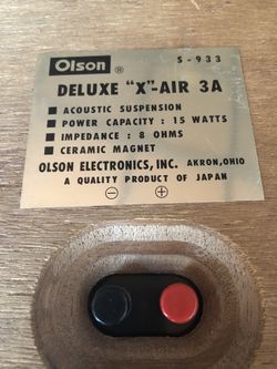 Olson Deluxe X-AIR 3 A Speakers - Japan -