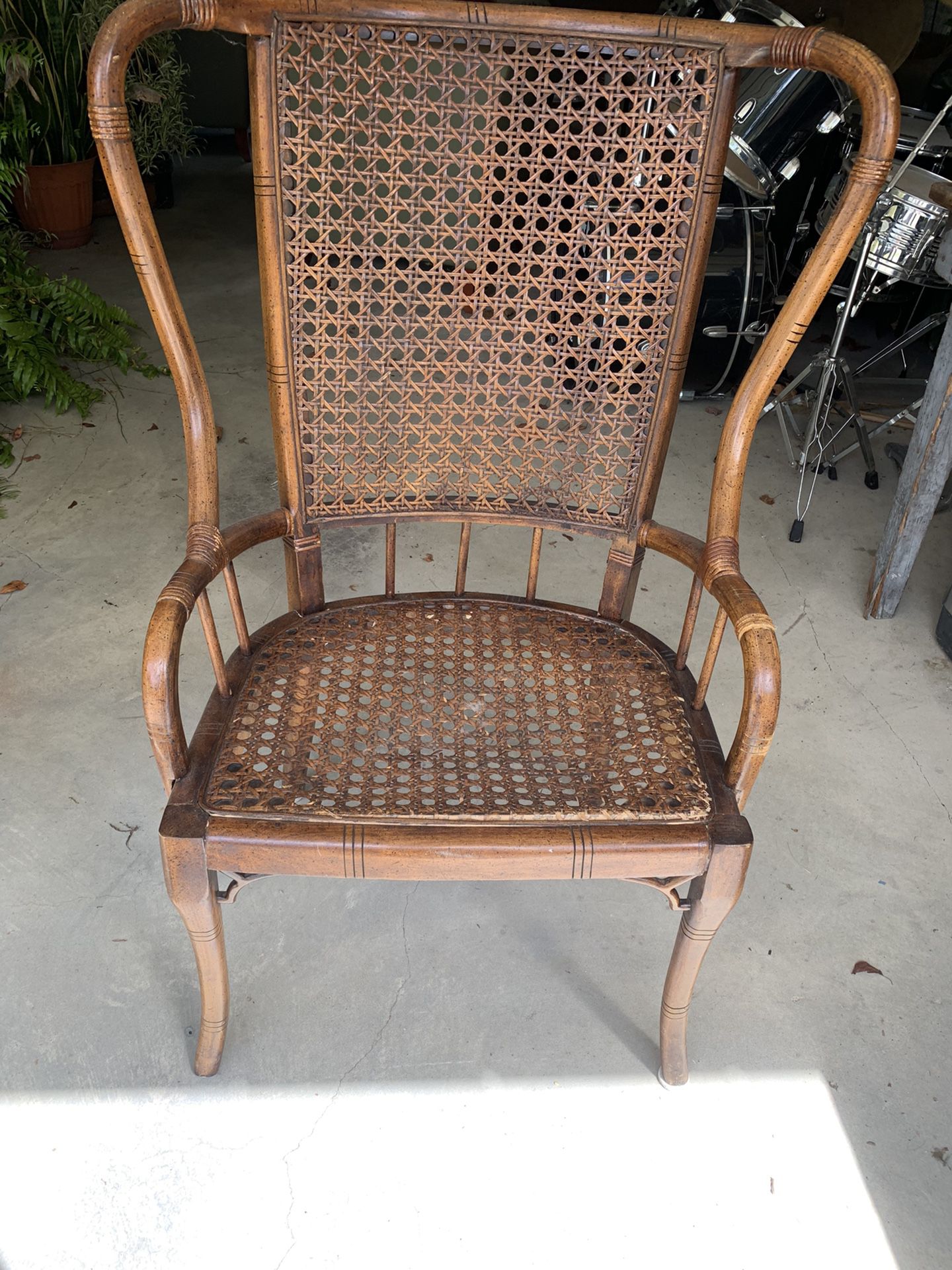 Gorgeous Vintage Large Rattan Chair