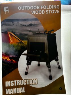 Outdoor folding wood stove