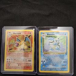 Pokemon Cards Vintage Charizard N Blastoise 