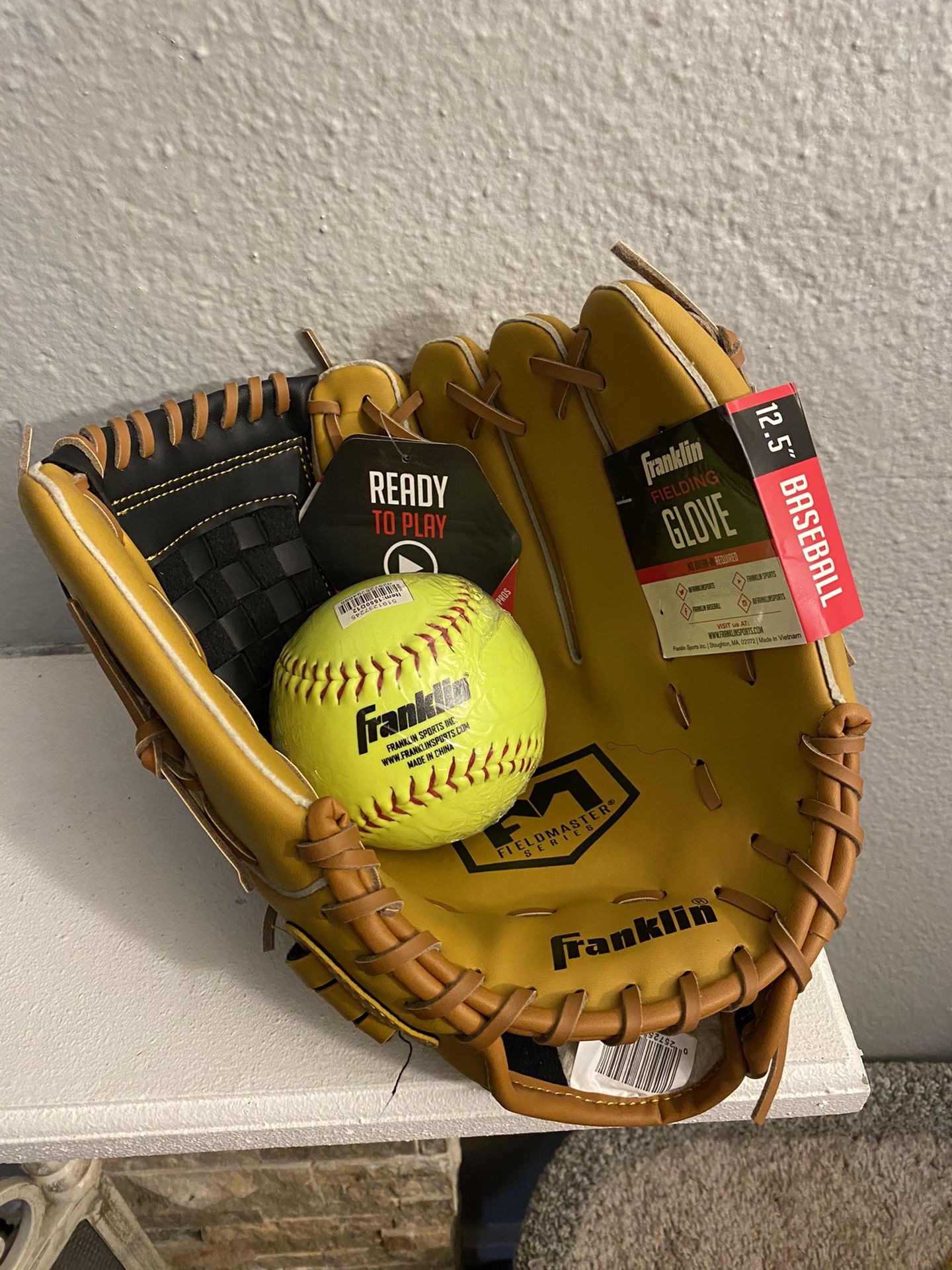 Baseball Glove and Softball