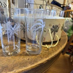 Palm Tree Glasses 