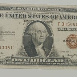 $1 Silver Certificate Note, Series 1935A, Emergency Issue Hawaii