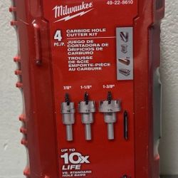Milwaukee 4 Piece Carbide Hole Cutter Kit