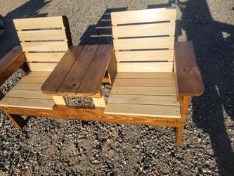 2 seat wooden bench for sale