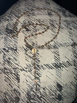 14k tricolor rosary