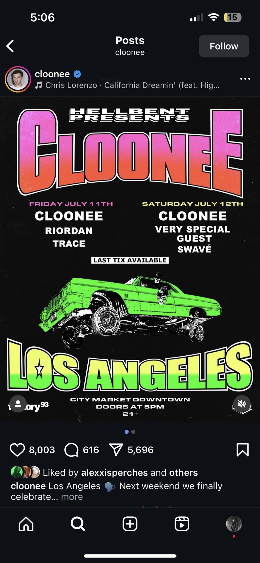 Cloonee Friday tickets