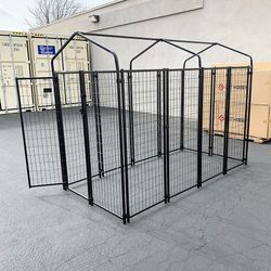 (NEW) $290 Large Heavy Duty Kennel with Cover (8 x 4 x 6 FT) Dog Cage Crate Pet Playpen
