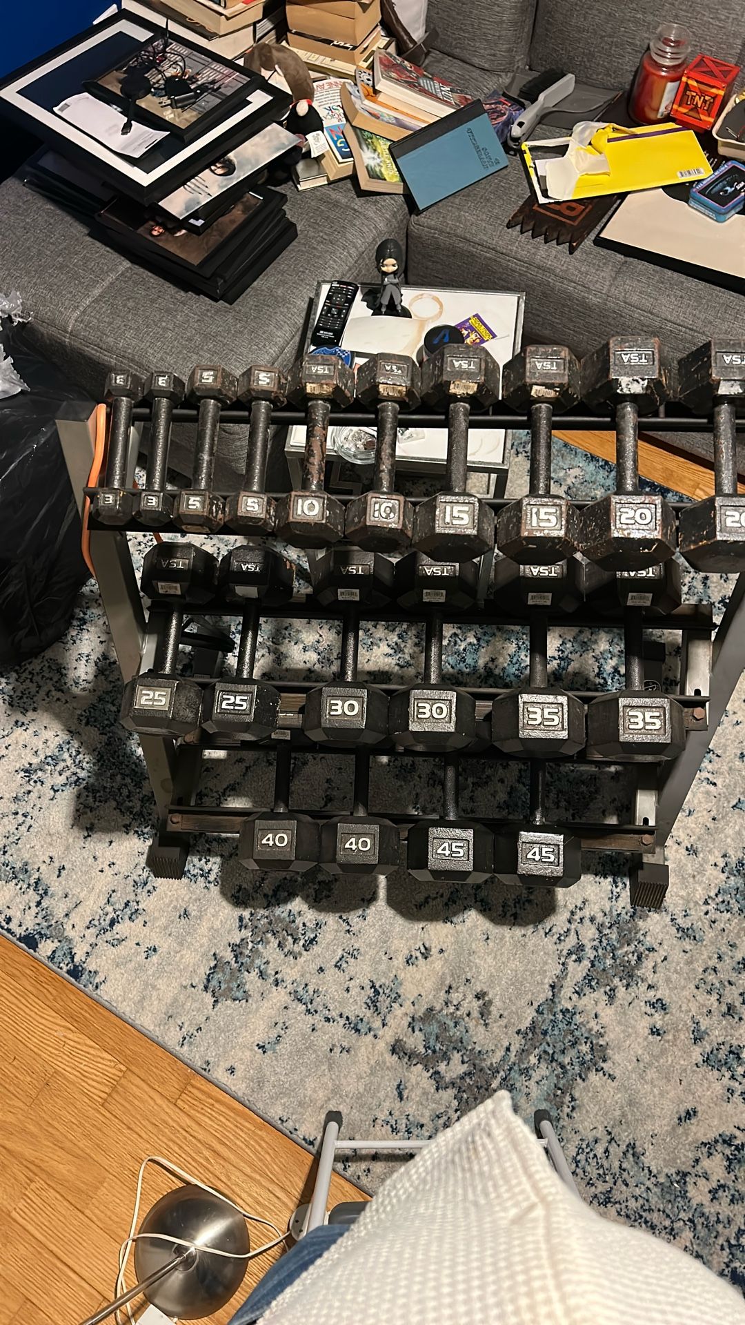 Cast Iron Hex Dumbbells