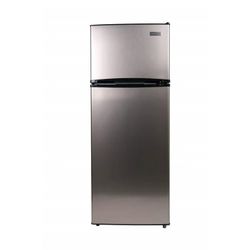 Frigidaire 7.5 Cu. ft. Top Mount Refrigerator, Apartment Size Fridge with Reversible Doors, Platinum