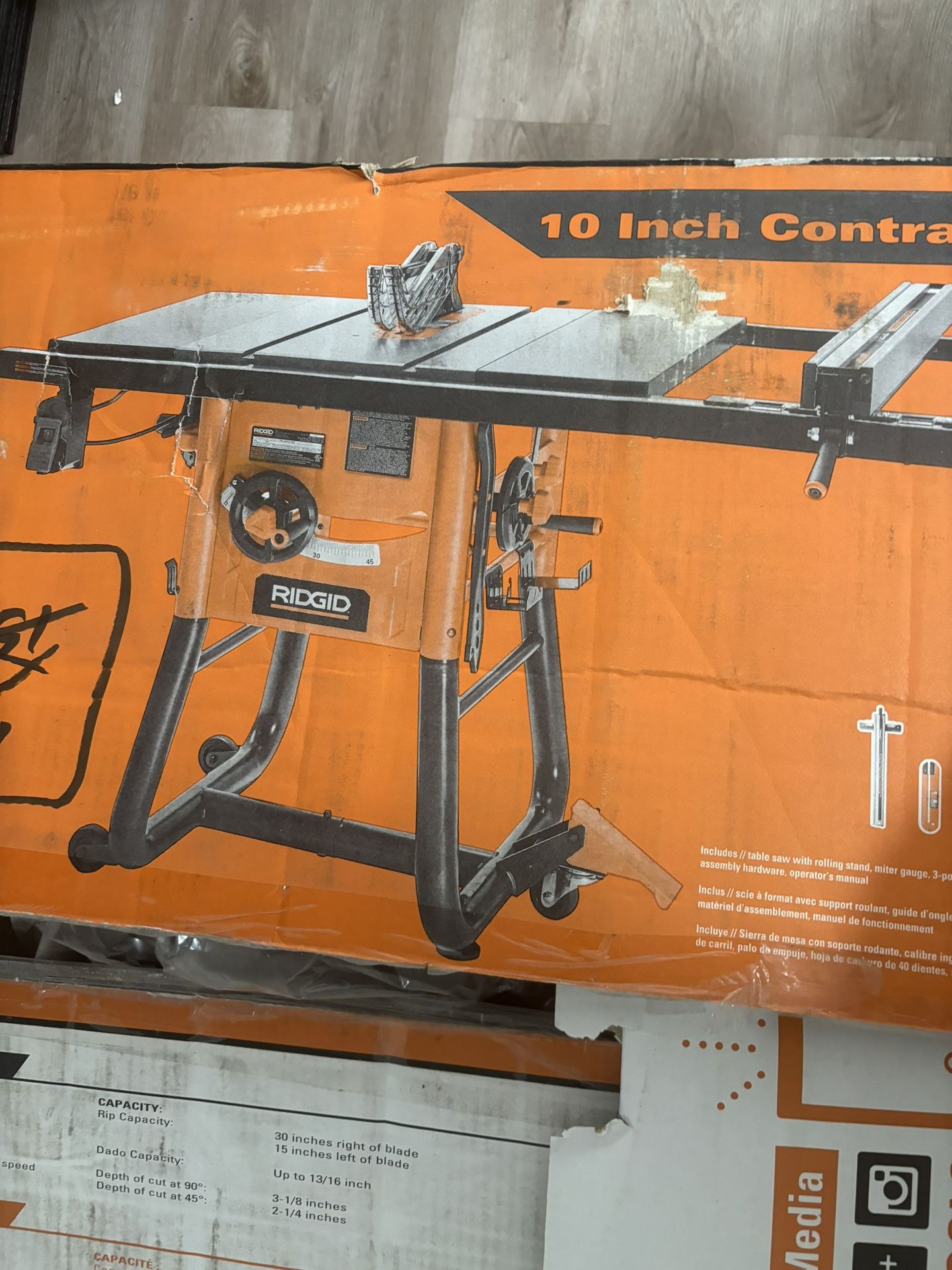 Rigid Contractor Iron Saw Table