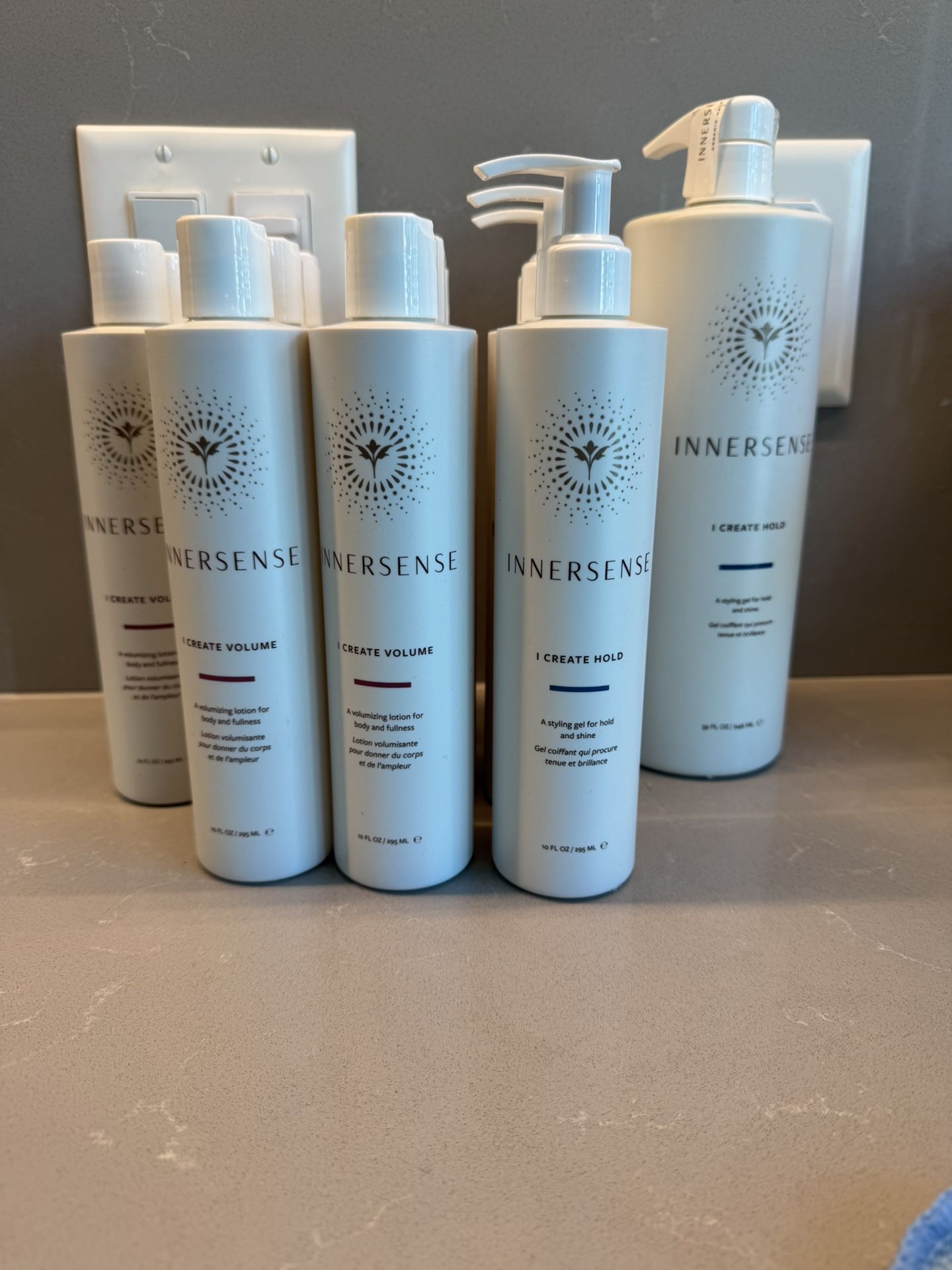 Inners ensue hair products /volume/hold