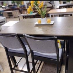 4 PC High Top Dining Set With Chairs And Bench(New)