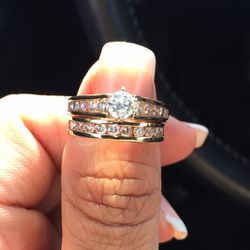 Wedding Band And Engagement Ring 