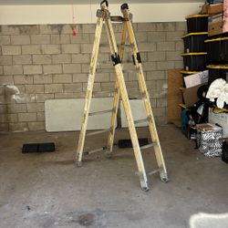 Combo 6ft A frame And 10ft Extension Fiberglass Ladder