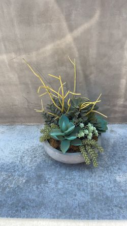 Faux Succulents arrangement vase