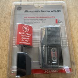 GE Microcassette Recorder With Avr 