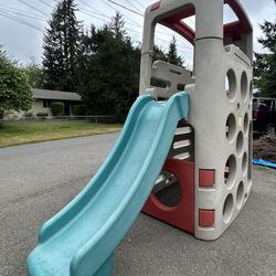 Huge Climber Playhouse With Slide 