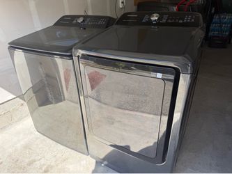 Samsung washer 5.0 Cu.Ft. Capacity and a brand new(scratched) 7.4 Cu.Ft. Capacity dryer.
