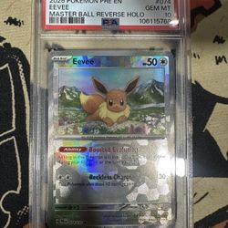 Prismatic evolutions Eevee masterball PSA 10