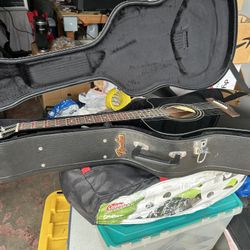 Fender Guitar Like New Black Acoustic