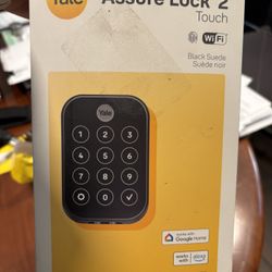 BRAND NEW IN BOX Yale Assure Lock 2; Keyless Smart Door Lock with Wi-Fi and Fingerprint Access; Black Suede