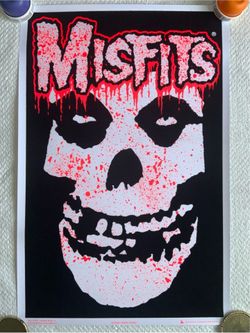 Scorpio Posters Misfits Skull Splatter Black Light Poster