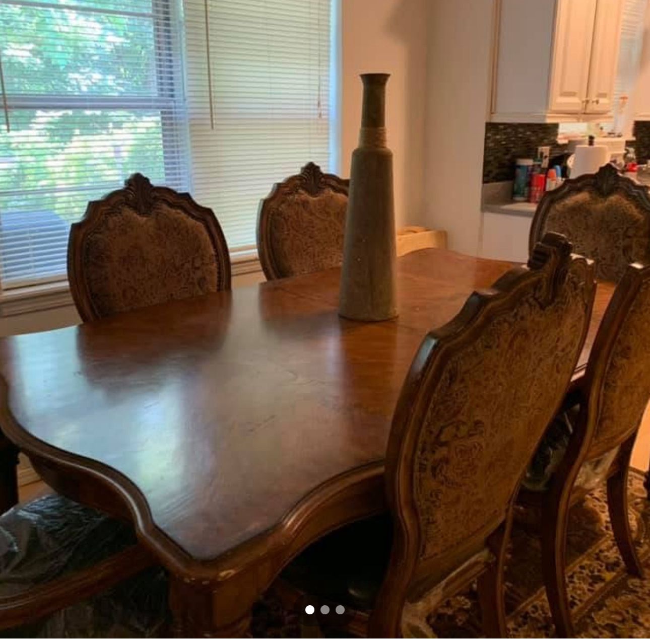 Real WOOD FORMAL DINING SET with Extender