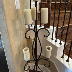 Iron Candelabra (holds 6 Candles)