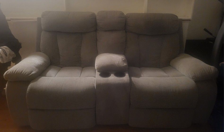 Inclined 2 Seater gray Sofa