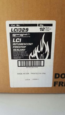 Firestop caulking sealant tubes