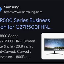 Samsung  HDMI 27 Inch Curved Computer Monitor