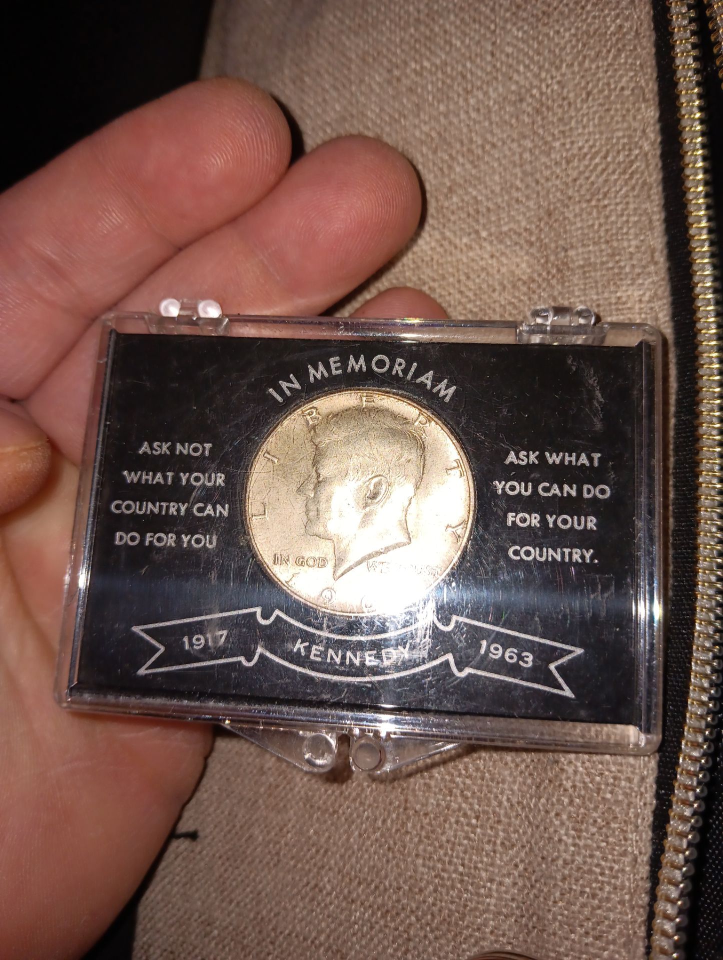 1964. Silver Kennedy half dollar
