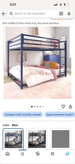 Full/full black iron bunk bed