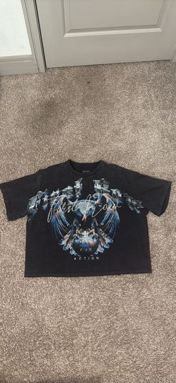 size xl cropped oversized graphic tee